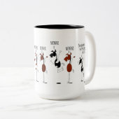 Funny Horse Voting Cartoon Tweekleurige Koffiemok (Voorkant rechts)