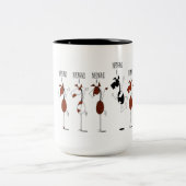 Funny Horse Voting Cartoon Tweekleurige Koffiemok (Center)