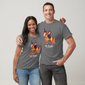 Funny Horse Witch Couple T-Shirt Tri-Blend Shirt (Unisex)