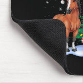 Funny Horse Xmas Tree Lights Rendier Pet Kerst Muismat (Hoek)