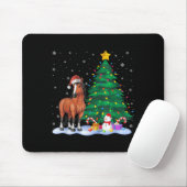 Funny Horse Xmas Tree Lights Rendier Pet Kerst Muismat (Met muis)