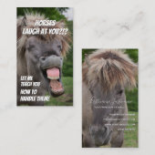 Funny horseback-trainer visitekaartje (Voorkant / Achterkant)