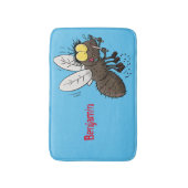 Funny horsefly insect cartoon badmat (Voorkant Verticaal)