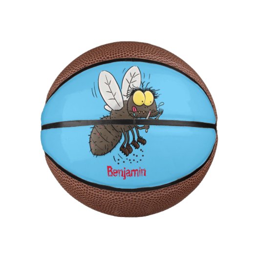 Funny horsefly insect cartoon basketbal (Voorkant)