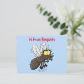 Funny horsefly insect cartoon briefkaart (Staand voorkant)