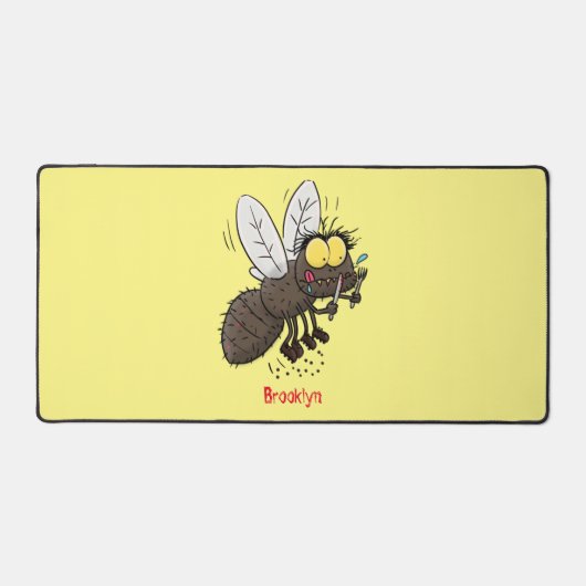 Funny horsefly insect cartoon bureaumat (Voorkant)