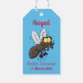 Funny horsefly insect cartoon cadeaulabel (Achterkant)