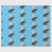 Funny horsefly insect cartoon cadeaupapier (Vlak)