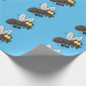 Funny horsefly insect cartoon cadeaupapier (Hoek)