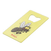 Funny horsefly insect cartoon creditkaart flessenopener (Achterkant Gekanteld)
