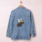 Funny horsefly insect cartoon denim jacket (Hangar)