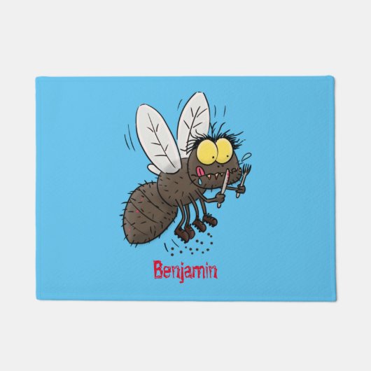Funny horsefly insect cartoon deurmat (Voorkant)