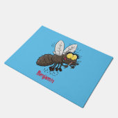 Funny horsefly insect cartoon deurmat (Schuin)