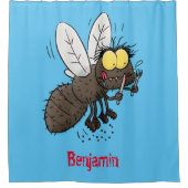 Funny horsefly insect cartoon douchegordijn (Voorkant)