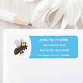 Funny horsefly insect cartoon etiket (Insitu)