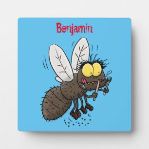 Funny horsefly insect cartoon fotoplaat
