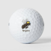 Funny horsefly insect cartoon golfballen (Voorkant)
