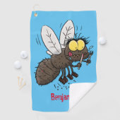 Funny horsefly insect cartoon golfhanddoek (Insitu)