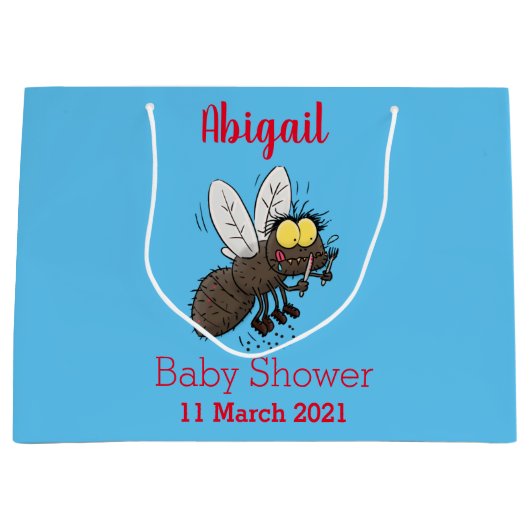 Funny horsefly insect cartoon groot cadeauzakje (Voorkant)