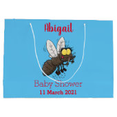 Funny horsefly insect cartoon groot cadeauzakje (Achterkant)