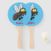 Funny horsefly insect cartoon handwaaier (Voorkant en achterkant)