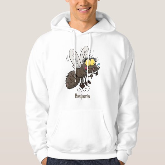 Funny horsefly insect cartoon hoodie (Voorkant)
