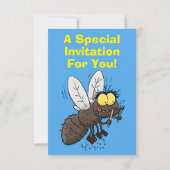 Funny horsefly insect cartoon kaart (Achterkant)