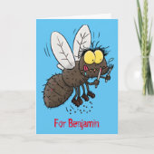 Funny horsefly insect cartoon kaart (Voorkant)