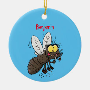 Funny horsefly insect cartoon keramisch ornament