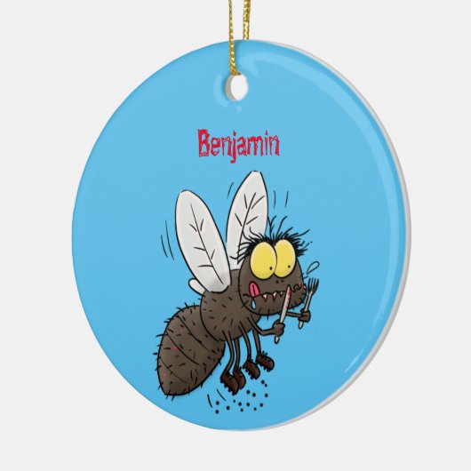 Funny horsefly insect cartoon keramisch ornament (Links)