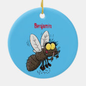 Funny horsefly insect cartoon keramisch ornament (Achterkant)