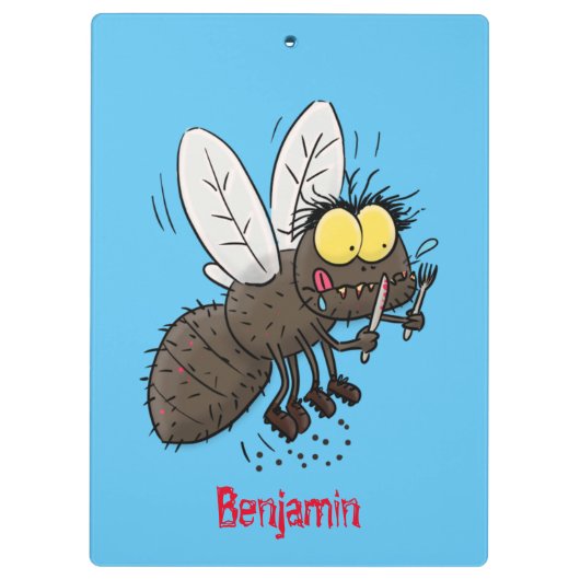 Funny horsefly insect cartoon klembord (Achterkant)