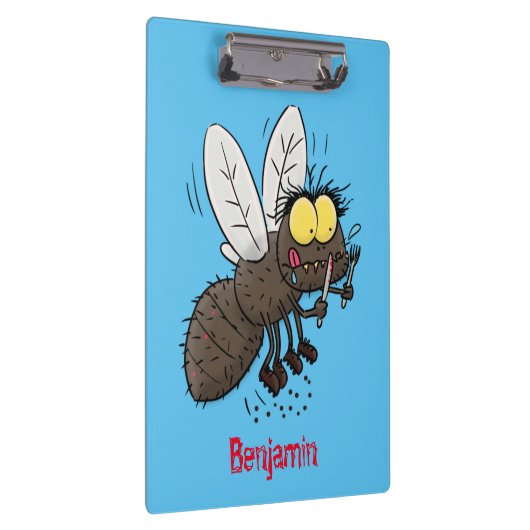 Funny horsefly insect cartoon klembord (Rechts)