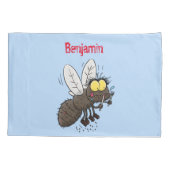 Funny horsefly insect cartoon kussensloop (Achterkant)