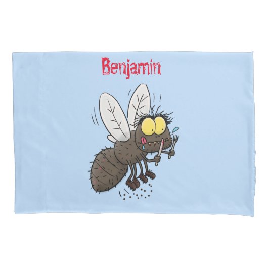 Funny horsefly insect cartoon kussensloop (Voorkant)
