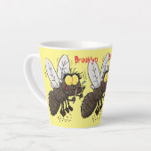 Funny horsefly insect cartoon latte mok (Linkerhoek)