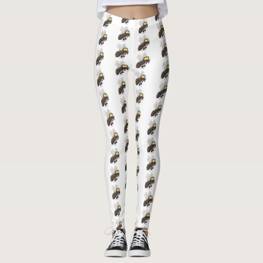 Funny horsefly insect cartoon leggings (Voorkant)