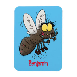 Funny horsefly insect cartoon magneet