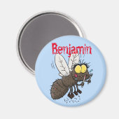Funny horsefly insect cartoon magneet (Voorkant / Achterkant)