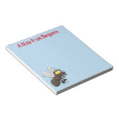 Funny horsefly insect cartoon notitieblok (Schuin)