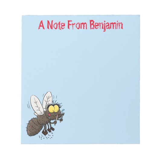 Funny horsefly insect cartoon notitieblok (Voorkant)