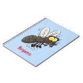 Funny horsefly insect cartoon notitieboek (Linkerzijde)