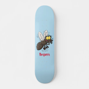 Funny horsefly insect cartoon persoonlijk skateboard