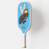 Funny horsefly insect cartoon  pickleball paddle (Links)