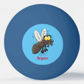 Funny horsefly insect cartoon pingpongbal (Voorkant)