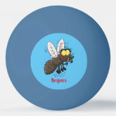 Funny horsefly insect cartoon pingpongbal (Achterkant)