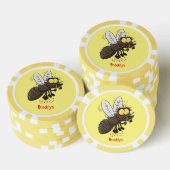Funny horsefly insect cartoon poker chips (Opstapeling)