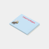 Funny horsefly insect cartoon post-it® notes (Schuin)