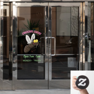 Funny horsefly insect cartoon raamsticker