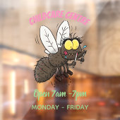 Funny horsefly insect cartoon raamsticker (Vel 2)